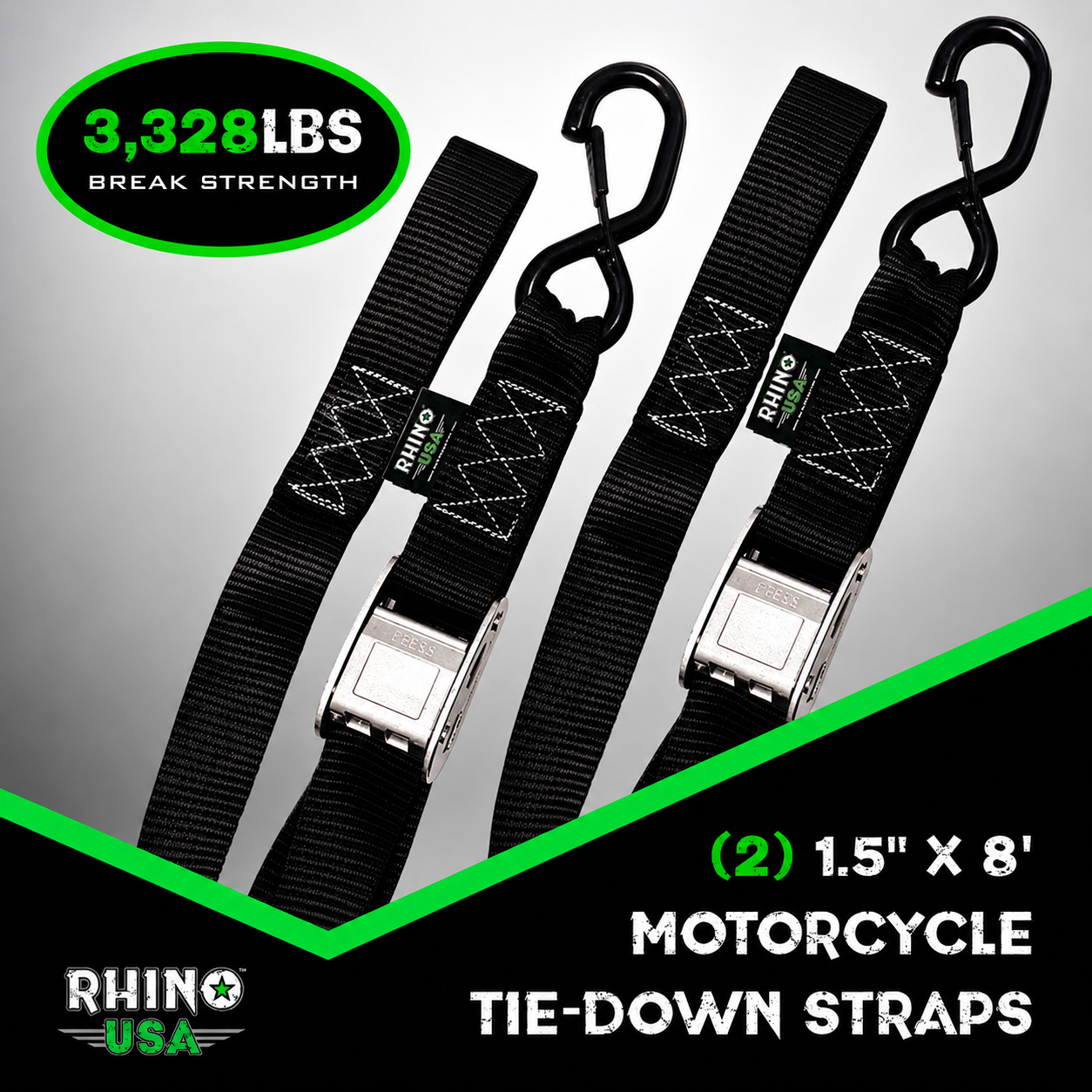 Pack 2 Correas De Amarre 3,8Cm X 244Cm Rhino USA