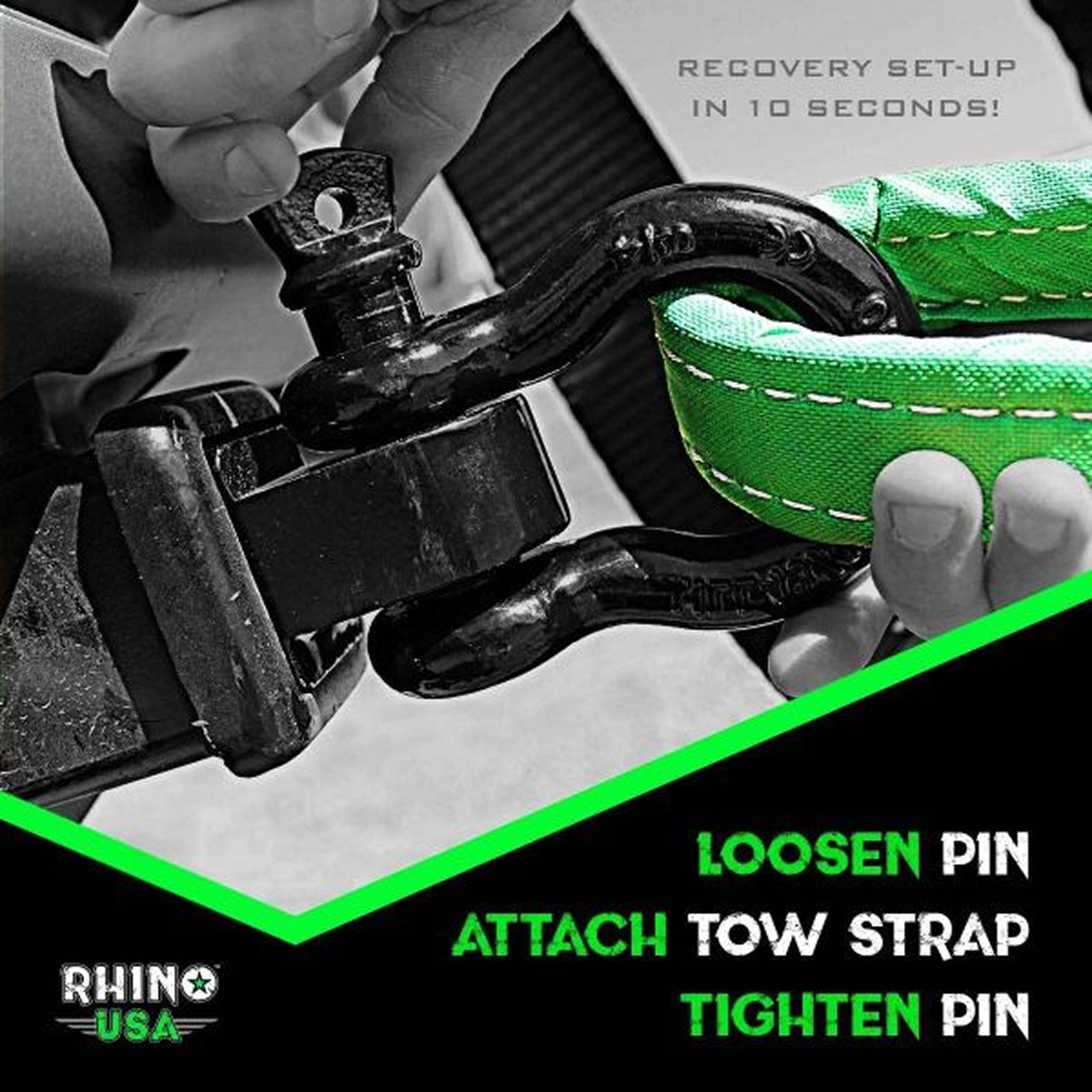 Macho Para Enganche 2” Con Grillete Rhino USA