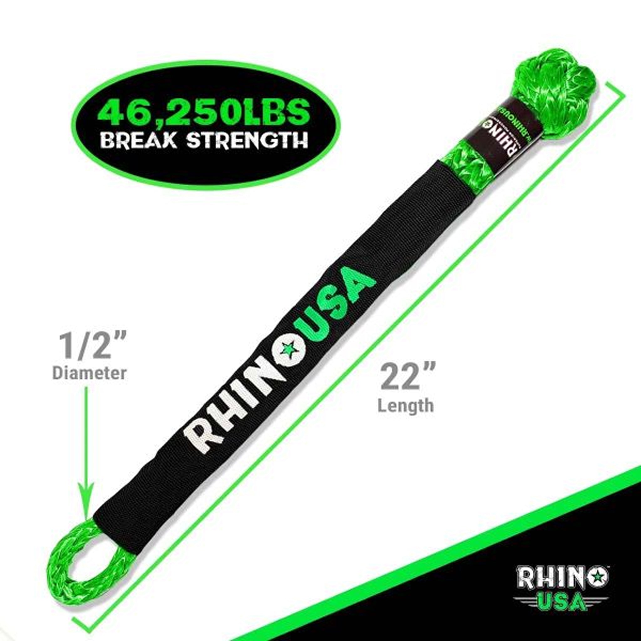 Grillete Sintético Para Remolque 1/2” Rhino USA