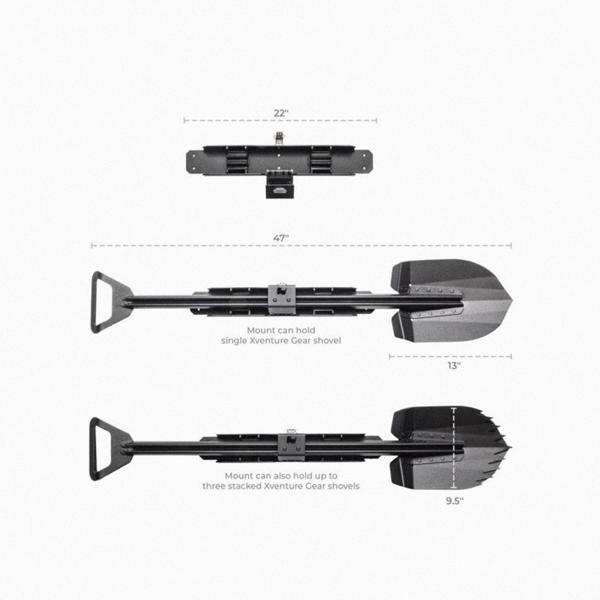 Set De 3 Palas De Sobrevivencia + Soporte Gorhino