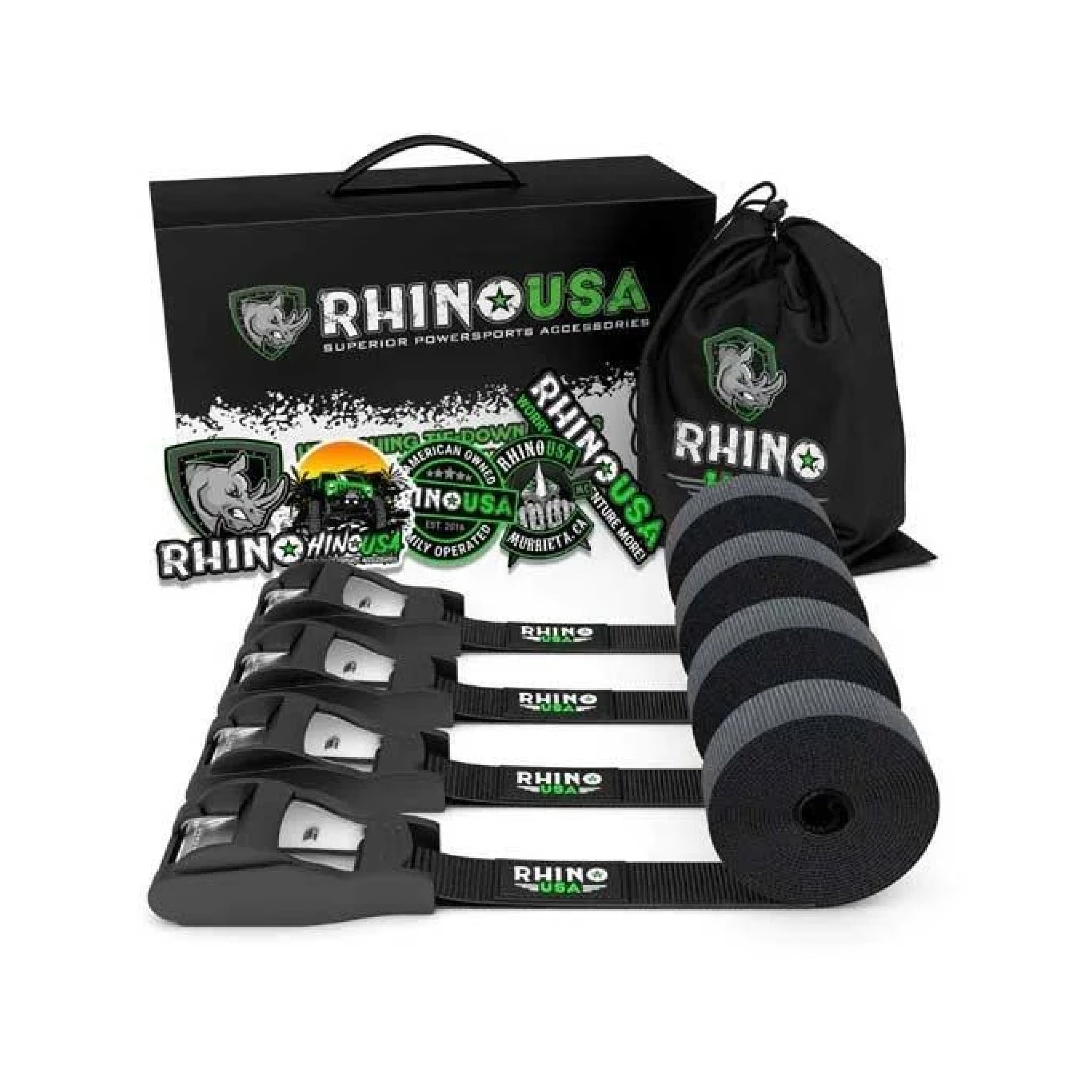 Kit X4 Correas De Amarre 2,5 cm x 366 cm Rhino USA