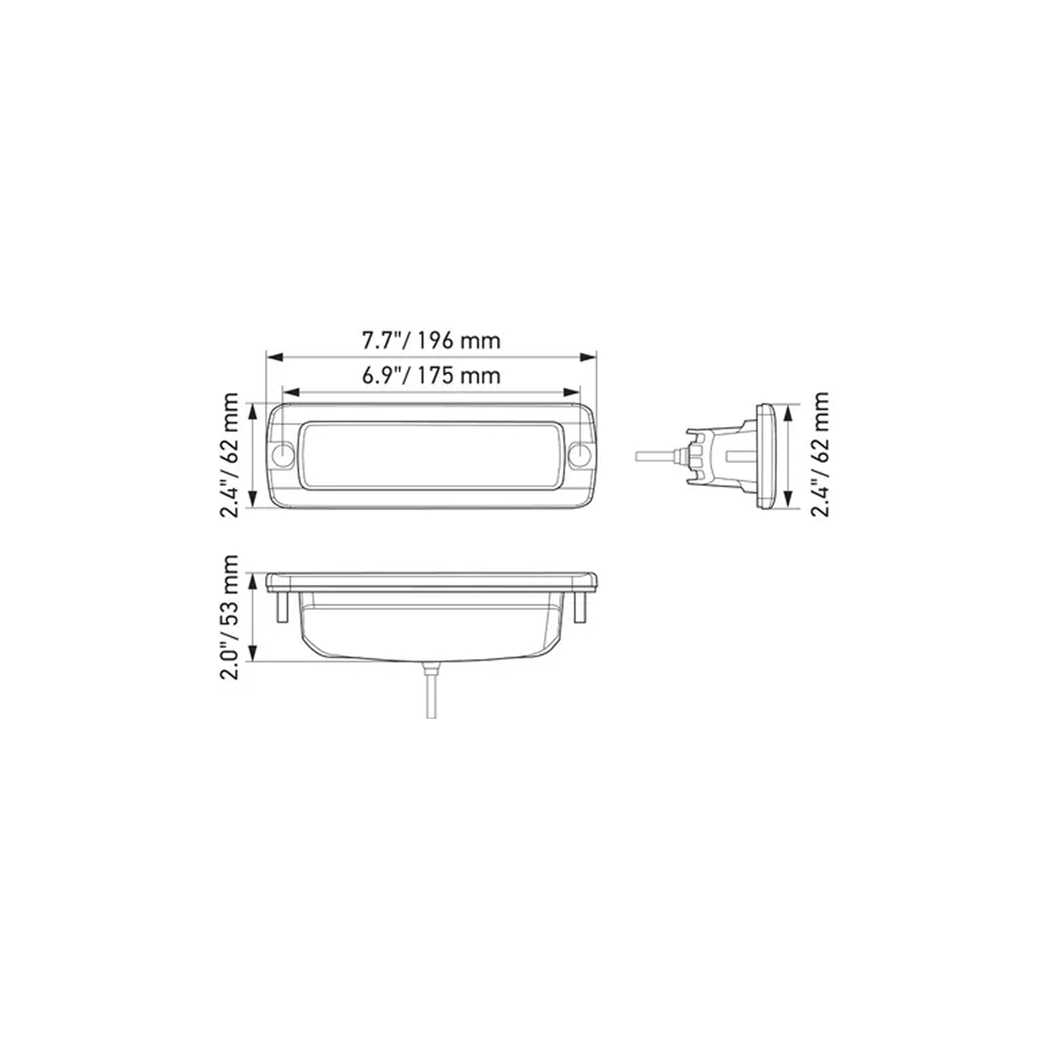 BLACK MAGIC 6 LED Mini Barra - Flood Embutido