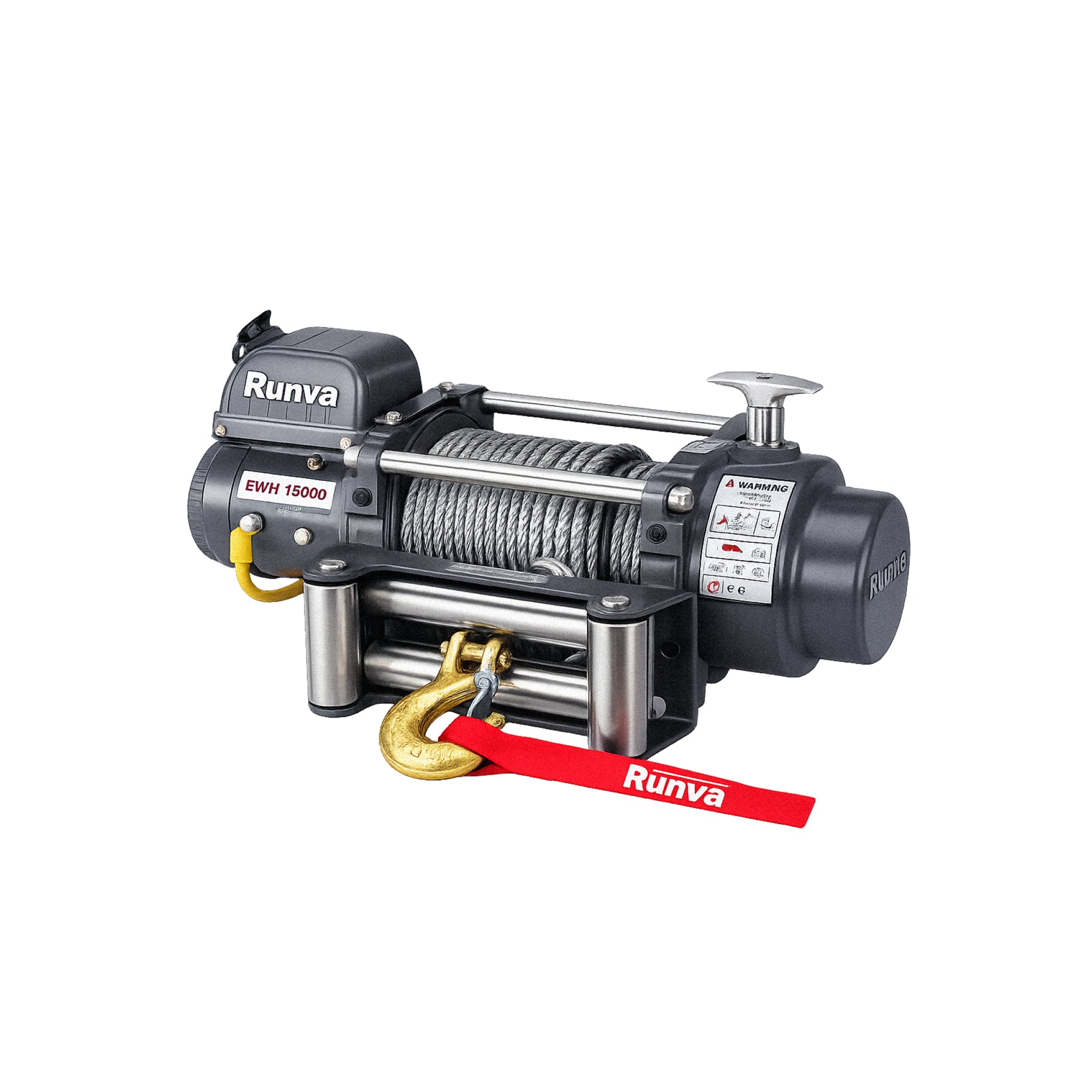Winche Eléctrico RUNVA 15.000 Libras 12V Acero IP67 para 4x4 y Recovery Extremo