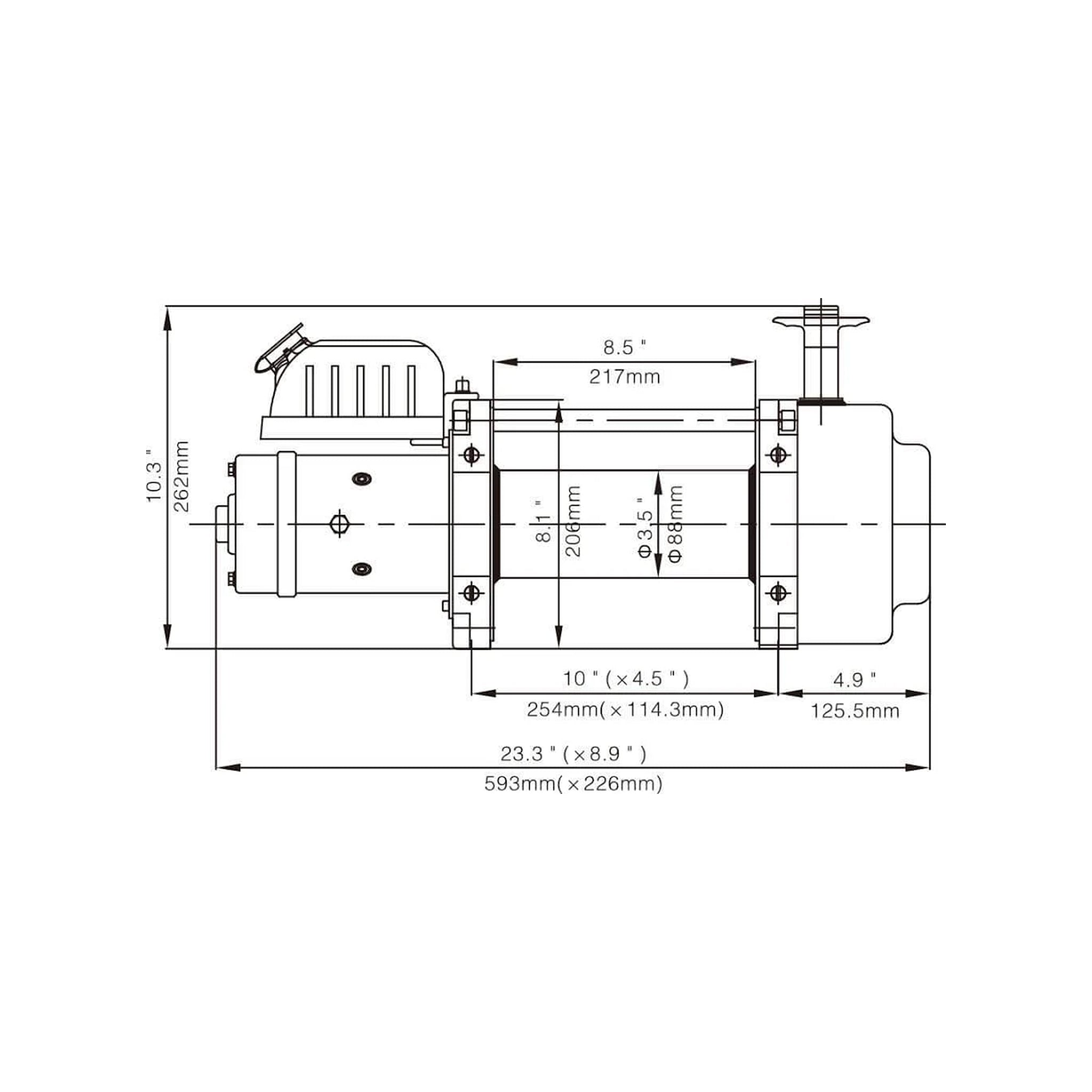 Winche Eléctrico RUNVA 15.000 Libras 12V Acero IP67 para 4x4 y Recovery Extremo