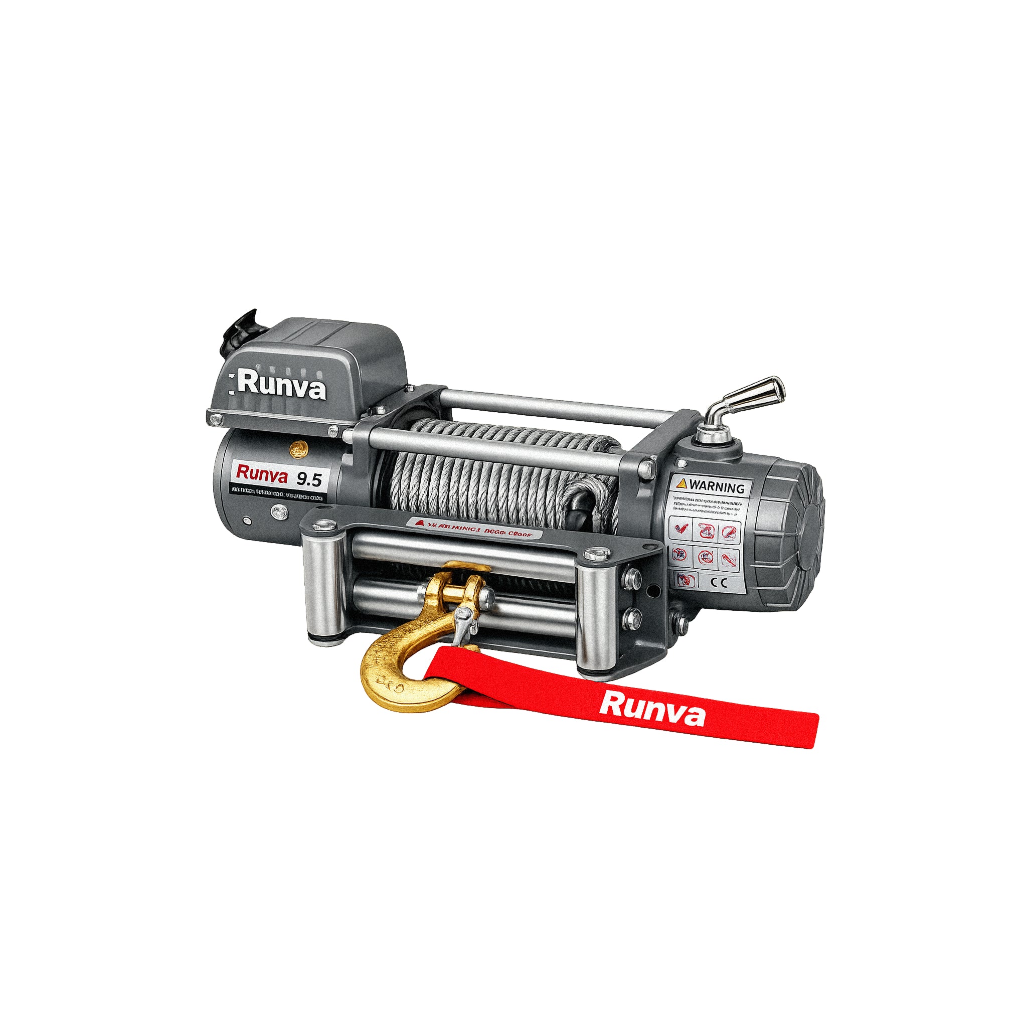 Winche Eléctrico RUNVA 9.500 Libras 12V Acero para 4x4 y Overland