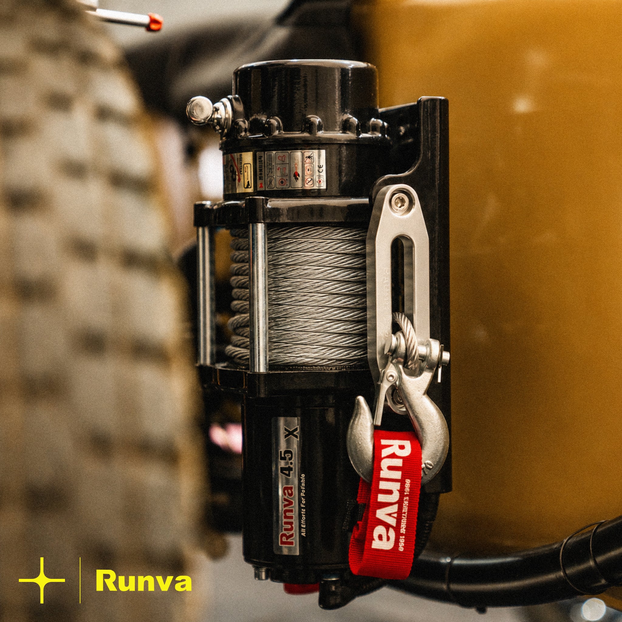 Winche Eléctrico RUNVA 4.500 Libras 12V para ATV, UTV y Off-Road