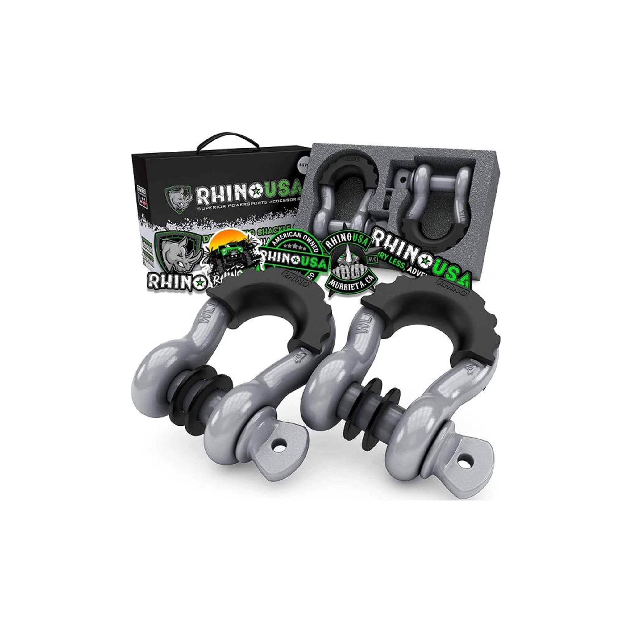Kit X 2 Grilletes De Remolque De 1,9Cm Rhino USA