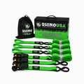 Kit X4 Correas De Amarre 2,5 cm x 457 cm Con Ratchet Rhino USA